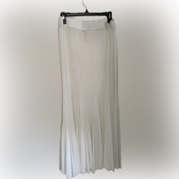 Free People Sheer White mesh see through Gadot bridal Maxi Skirt half slip XL - Picture 10 of 12